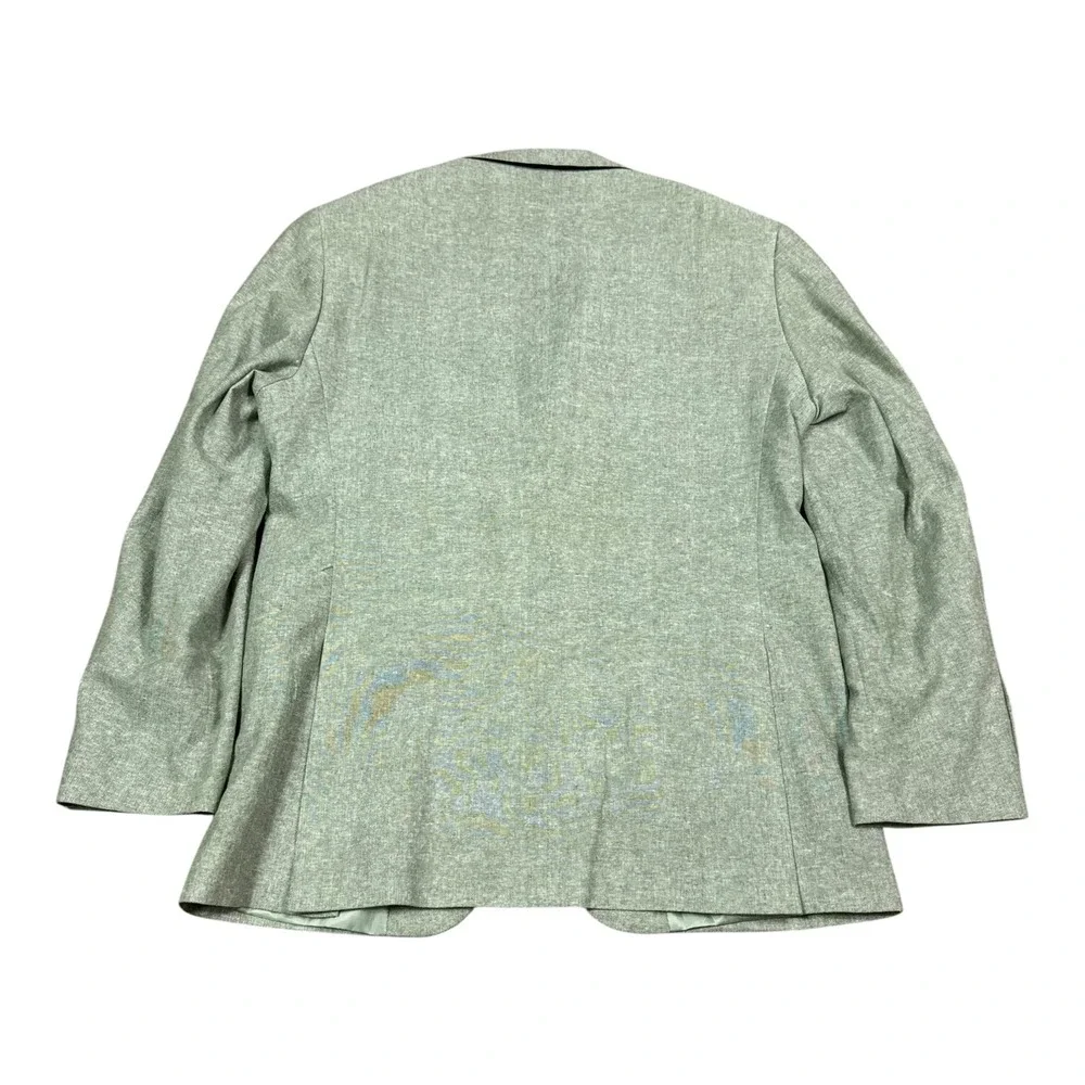 Stafford Signature Classic Fit Light Green Linen Blend Sport Coat Men's 38 Short